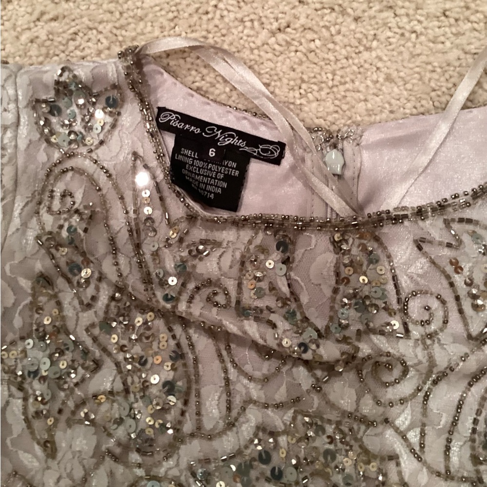 Pizarro Nights Beaded Sequin A-line gown.